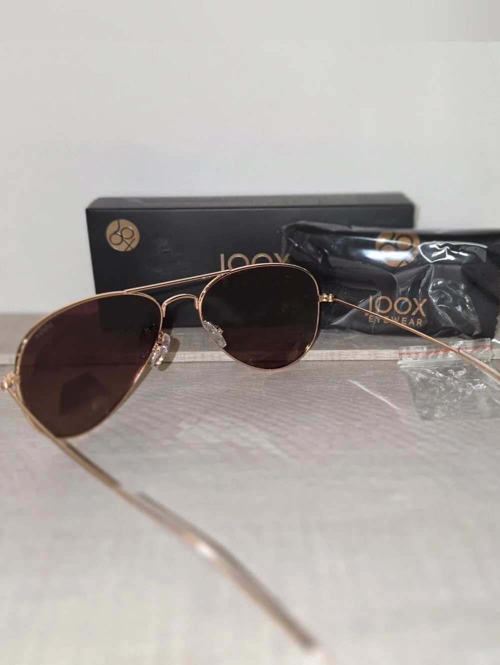 New! JOOX Polarized Pilot Sunglasses JX2775-135P Gold/Gradient Brown